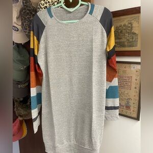 Colorful Striped Sleeve Tunic Top